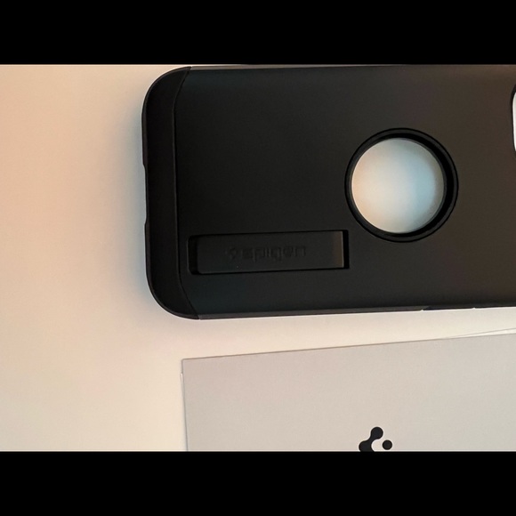 Spigen iPhone 12 mini tough armor case. Black - Picture 6 of 8